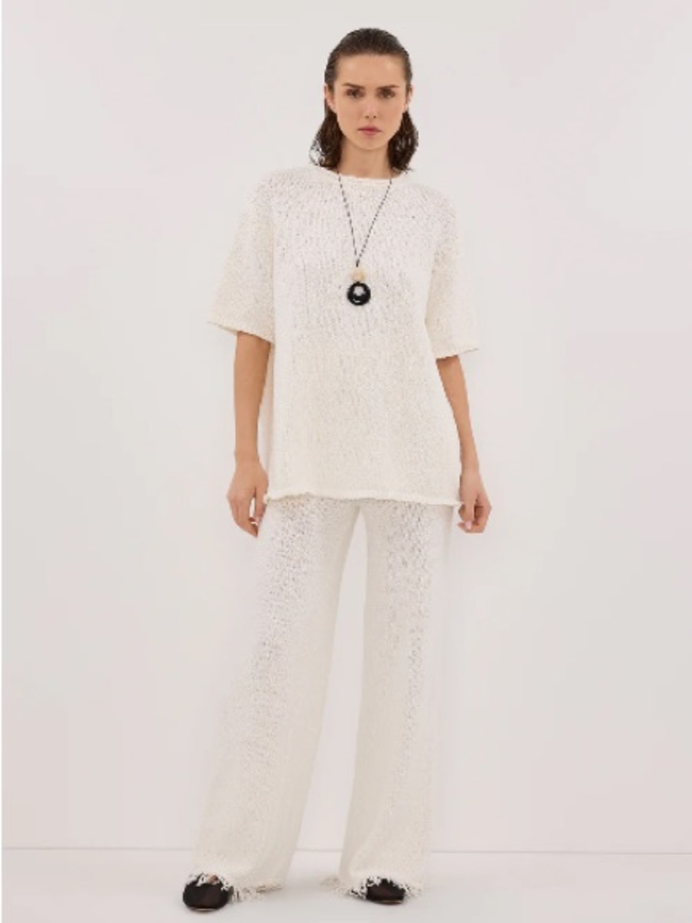DISSH Sue Off White Oversized Knit Tee